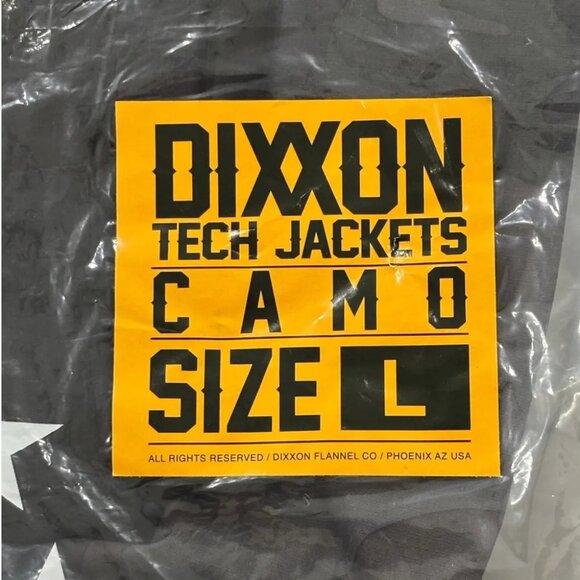 Dixxon Flannel Co Tech Jacket Hooded Windbreaker Camo NWT Large - Picture 3 of 4